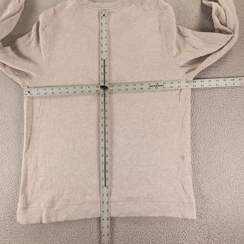 Mack Weldon Sweatshirt Mens XL Gray Beige Solid Cotton Crewneck - Picture 8 of 10